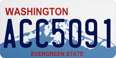 WA license plate ACC5091