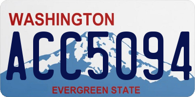 WA license plate ACC5094