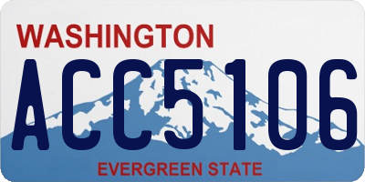 WA license plate ACC5106