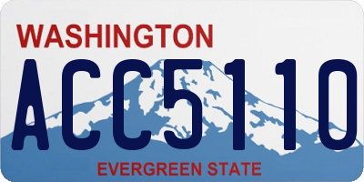 WA license plate ACC5110