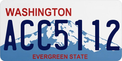 WA license plate ACC5112