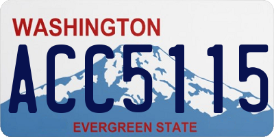 WA license plate ACC5115