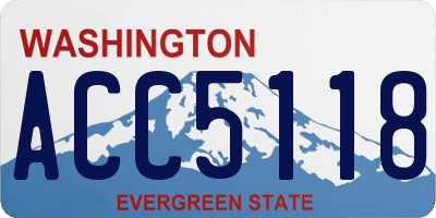WA license plate ACC5118