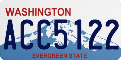 WA license plate ACC5122