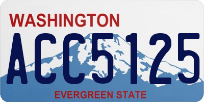 WA license plate ACC5125
