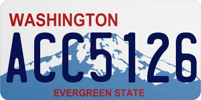 WA license plate ACC5126