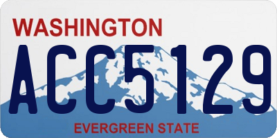 WA license plate ACC5129