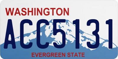 WA license plate ACC5131