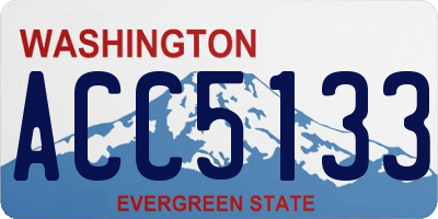 WA license plate ACC5133