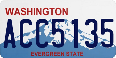 WA license plate ACC5135