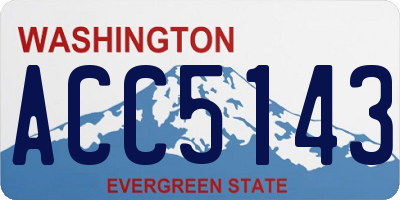 WA license plate ACC5143