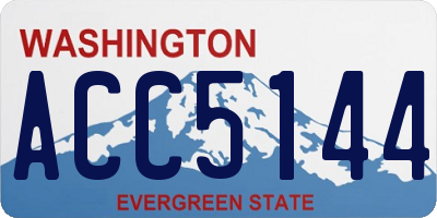 WA license plate ACC5144