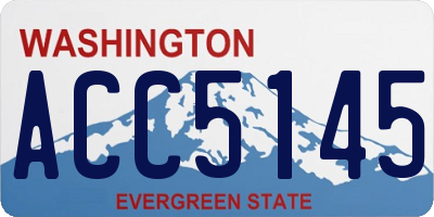WA license plate ACC5145