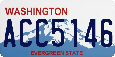 WA license plate ACC5146