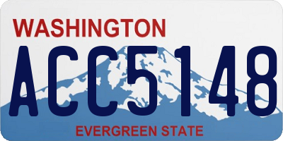 WA license plate ACC5148