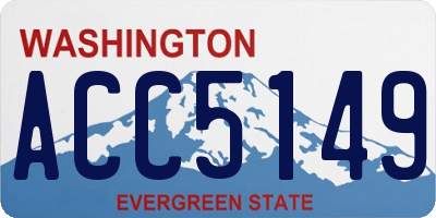 WA license plate ACC5149