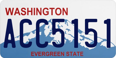 WA license plate ACC5151