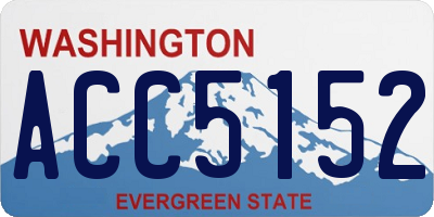 WA license plate ACC5152