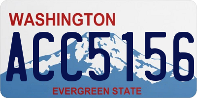 WA license plate ACC5156