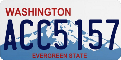 WA license plate ACC5157