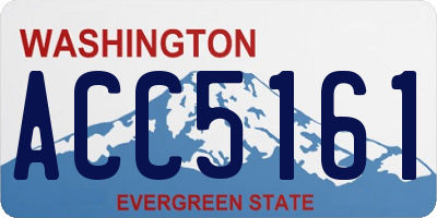 WA license plate ACC5161