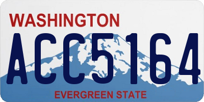 WA license plate ACC5164
