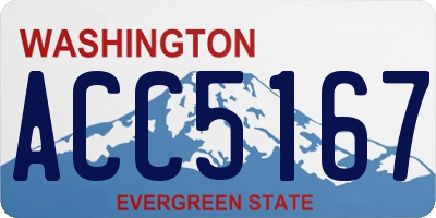 WA license plate ACC5167