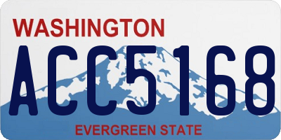 WA license plate ACC5168