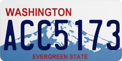 WA license plate ACC5173
