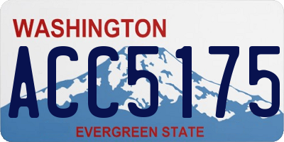 WA license plate ACC5175