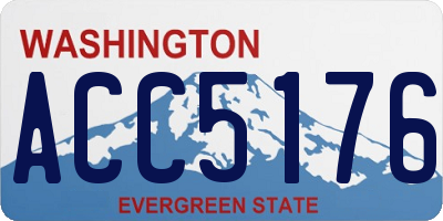 WA license plate ACC5176