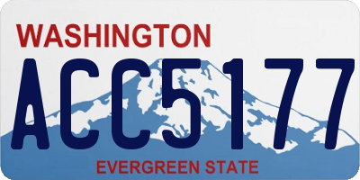 WA license plate ACC5177