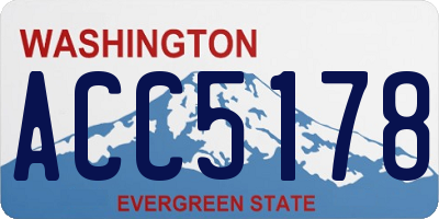 WA license plate ACC5178