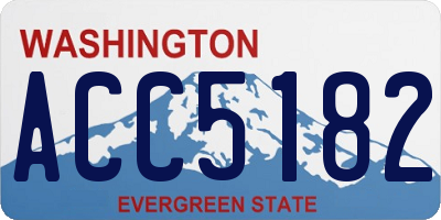 WA license plate ACC5182