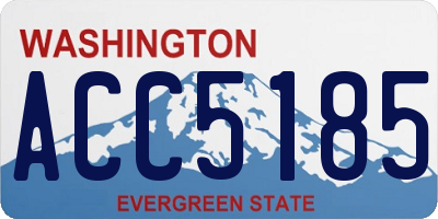 WA license plate ACC5185