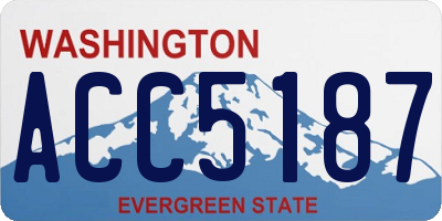 WA license plate ACC5187