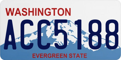 WA license plate ACC5188
