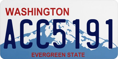 WA license plate ACC5191