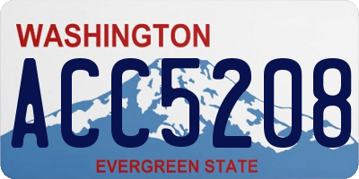 WA license plate ACC5208