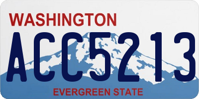 WA license plate ACC5213