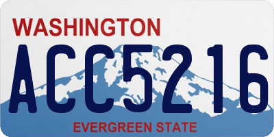 WA license plate ACC5216
