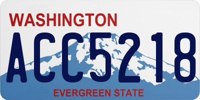 WA license plate ACC5218