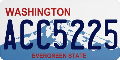 WA license plate ACC5225