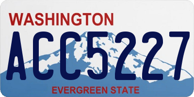 WA license plate ACC5227