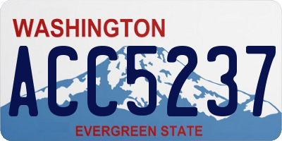 WA license plate ACC5237