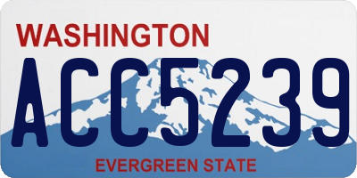 WA license plate ACC5239