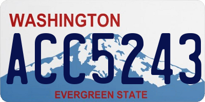 WA license plate ACC5243