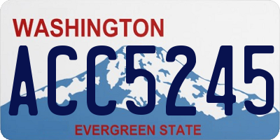 WA license plate ACC5245