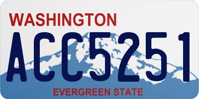 WA license plate ACC5251