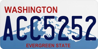 WA license plate ACC5252
